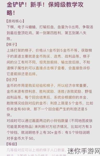 金铲铲之战新手畅玩指南