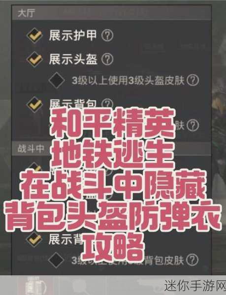 探索和平精英中不显示头盔的神秘设置