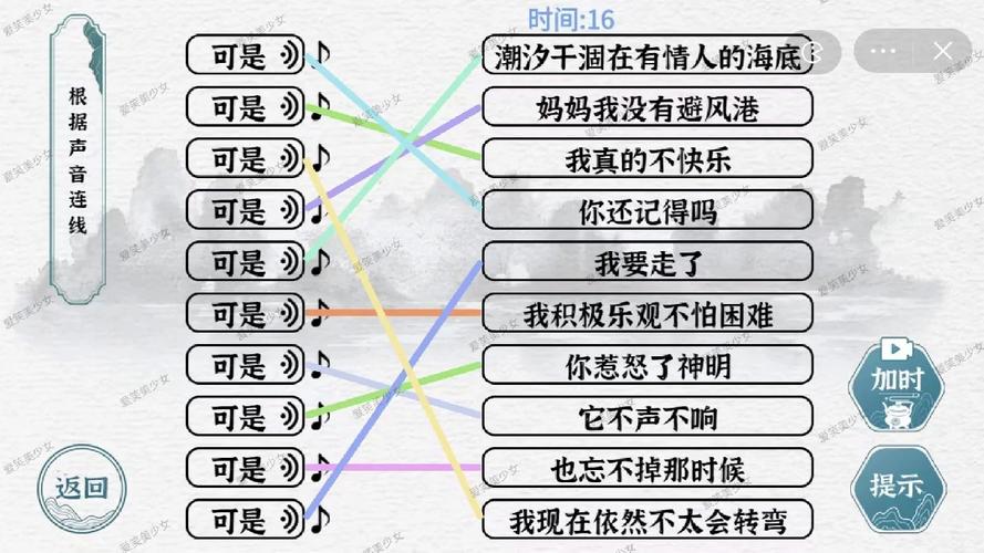 轻松攻克<一字一句>网文名连连看