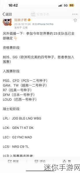 目前已确定的s13小组赛队伍：2023年S13小组赛参赛队伍完整名单与分析解读